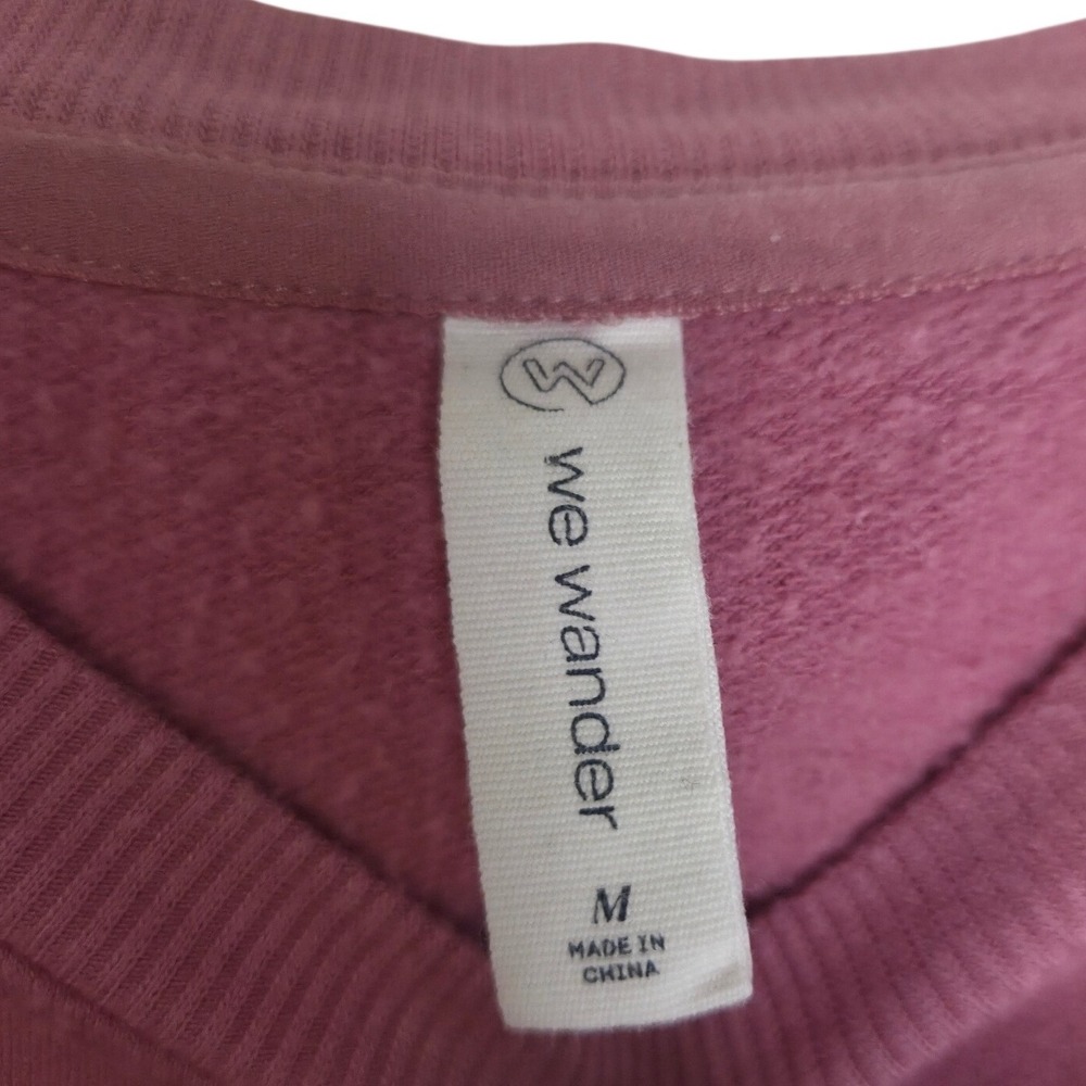 We Wander Womens Mauve Pink Bungee Cinch Hem Sweatshirt Size M Raglan Sleeve - Picture 3 of 4